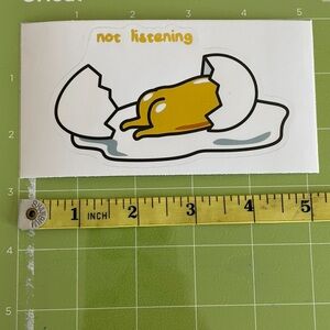 🌻10/$10🌻 Gudetama The Lazy Egg Foiled Decal Sticker